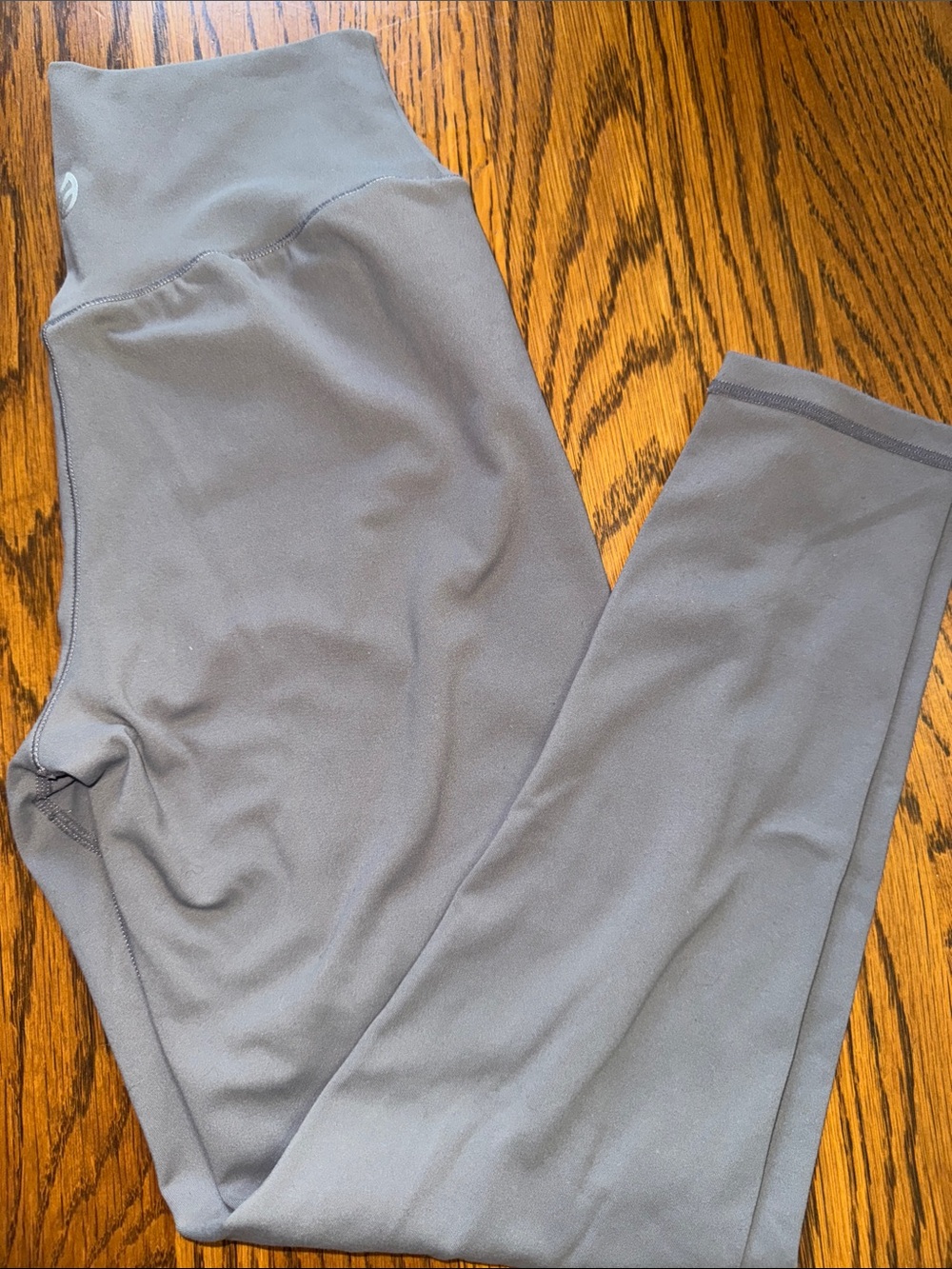 Gray High-Waist Leggings no front seam